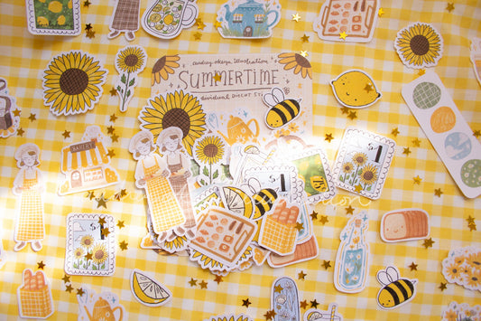 Summertime Sticker Pack | 35 Die Cut Summer Stickers