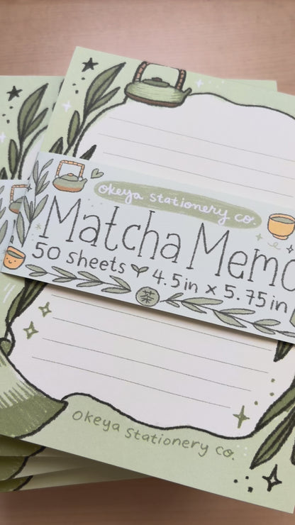 Matcha Notepad Memo Pad