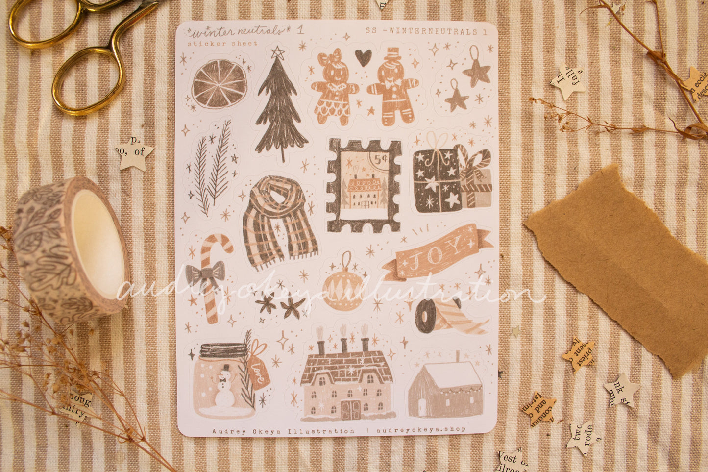 Winter Neutrals Sticker Sheets