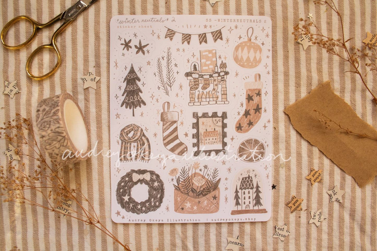 Winter Neutrals Sticker Sheets