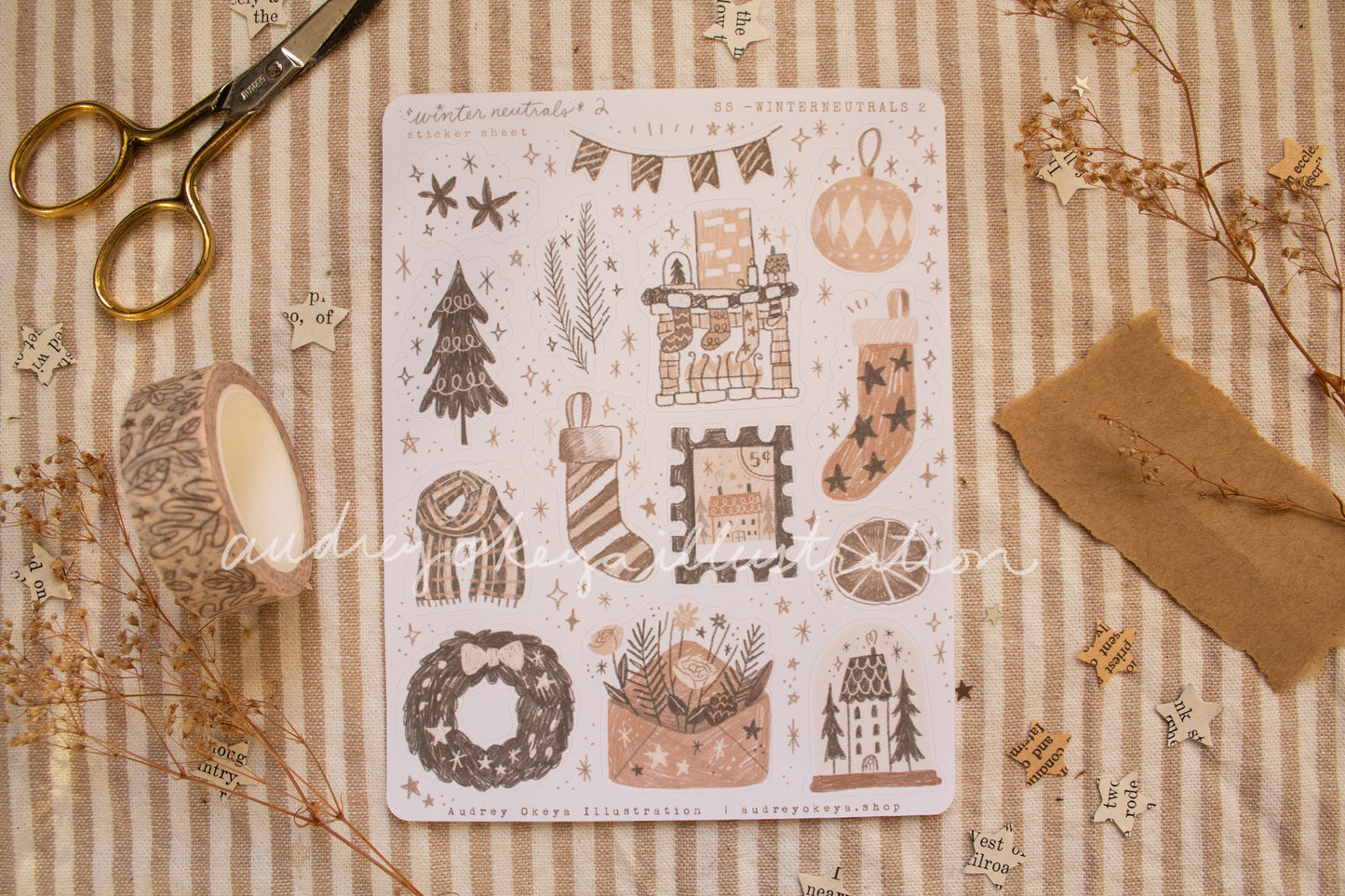 Winter Neutrals Sticker Sheets